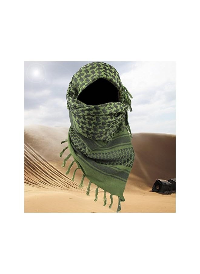 Free Soldier Cotton Scarf Military Shemagh Tactical Desert Keffiyeh Head Neck Scarf Arab Wrap with Tassel 43x43 inches  - Image 5