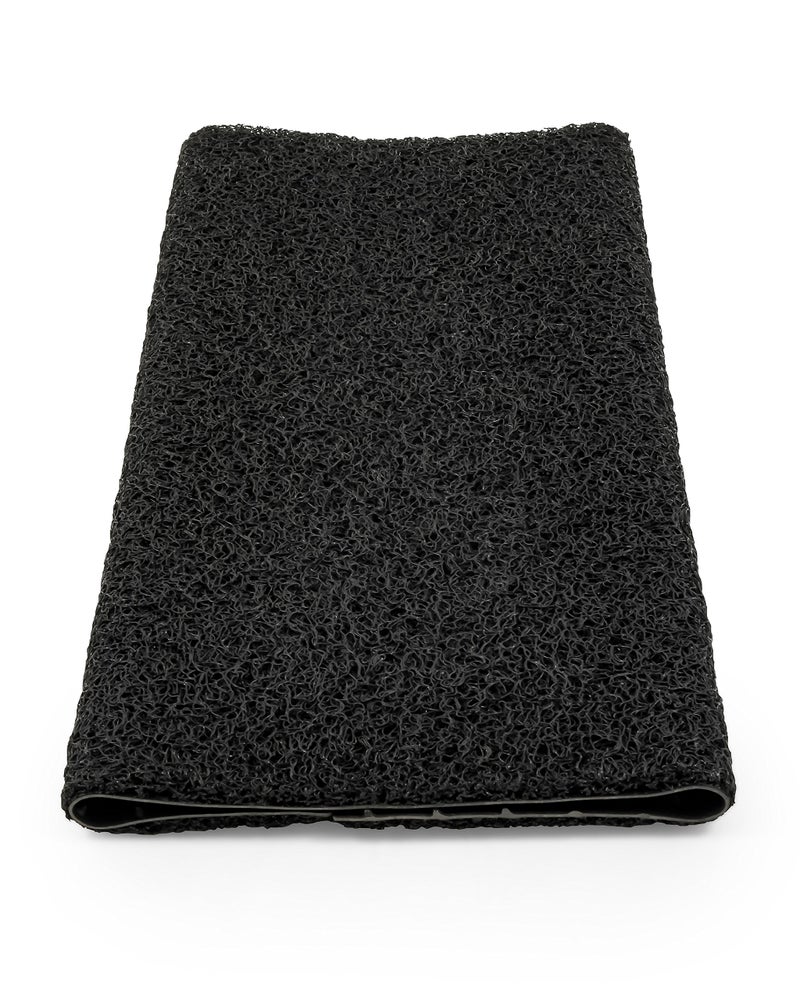 Camco 42962 Premium Wrap Around RV Step Rug, Pvc Material (17.5" x 18"), Black, 17.5 inches x 18 inches
