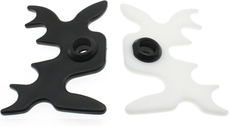 OZXNO 2 قطع رأس غزال جسر ملحقات عصا البلياردو (أسود + أبيض) - Image 1