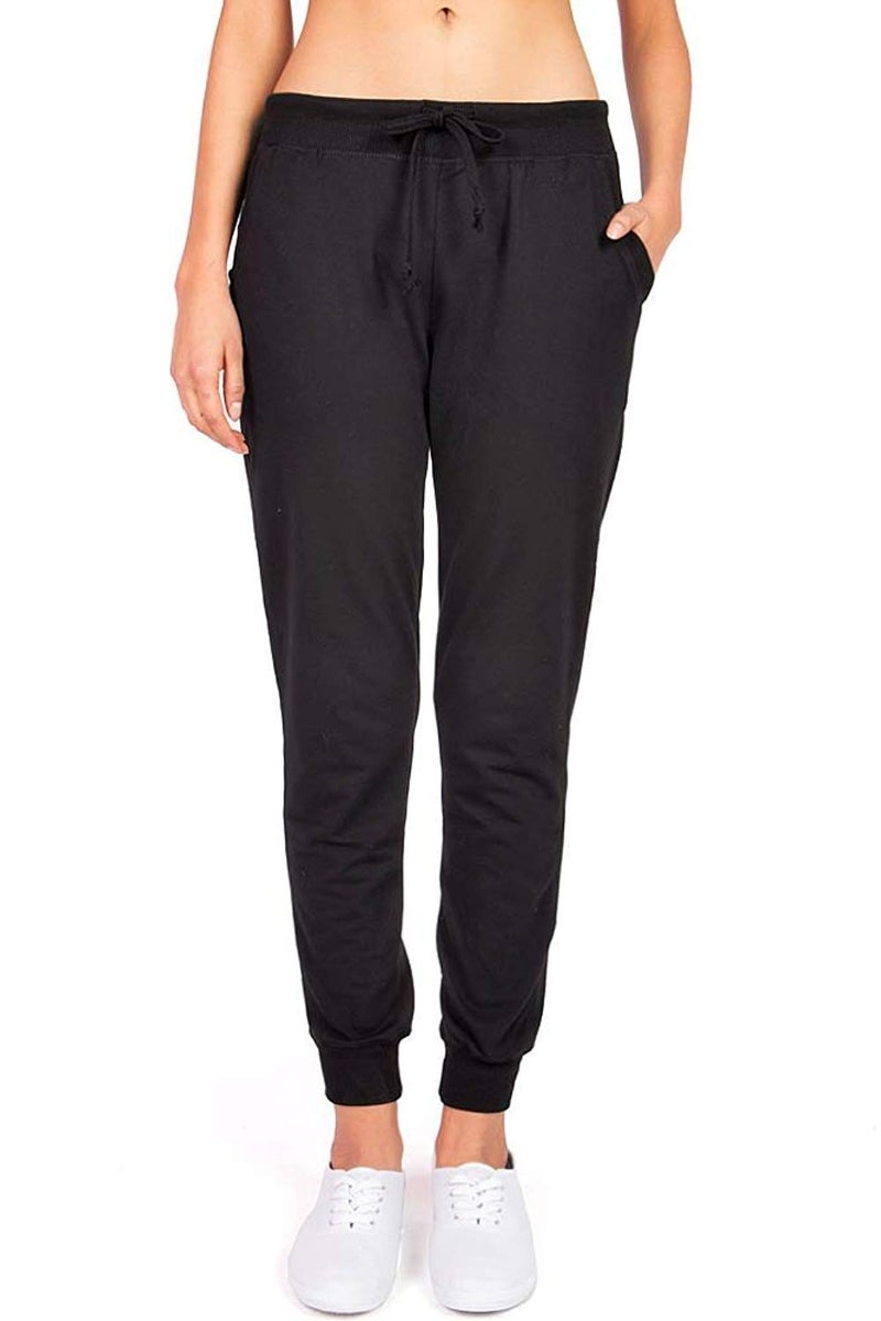 Ambiance Women's Juniors Soft Jogger Pants (M, Black) - Image 1