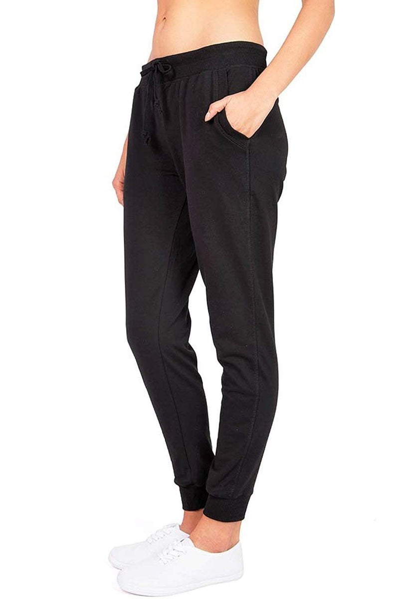 Ambiance Women's Juniors Soft Jogger Pants (M, Black) - Image 2