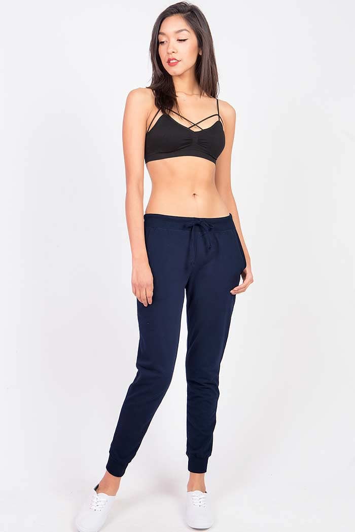Ambiance Women's Juniors Soft Jogger Pants (M, Black) - Image 4