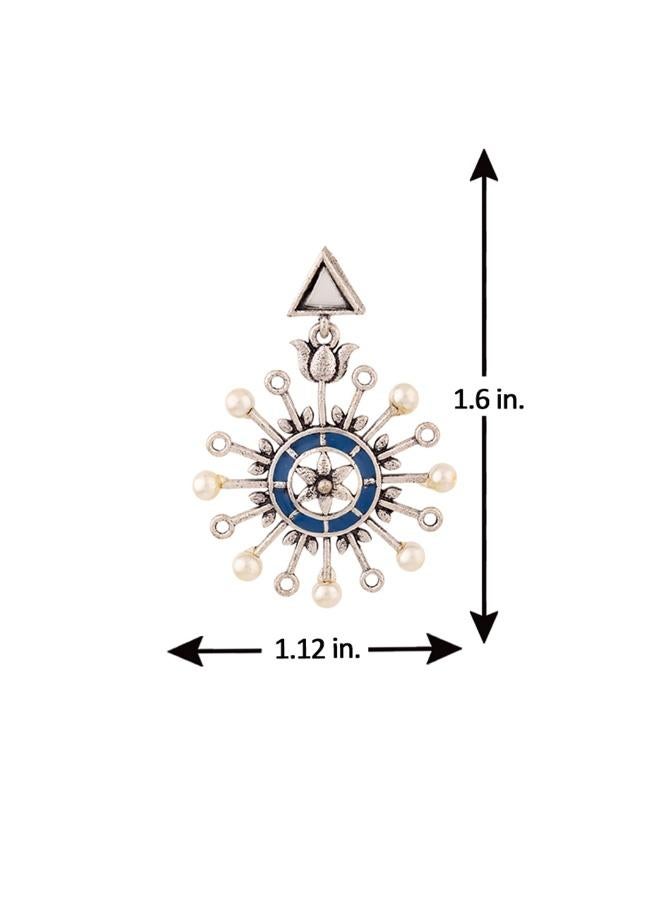 VOYLLA Indigo Affair Pin Wheel Earrings - Image 4