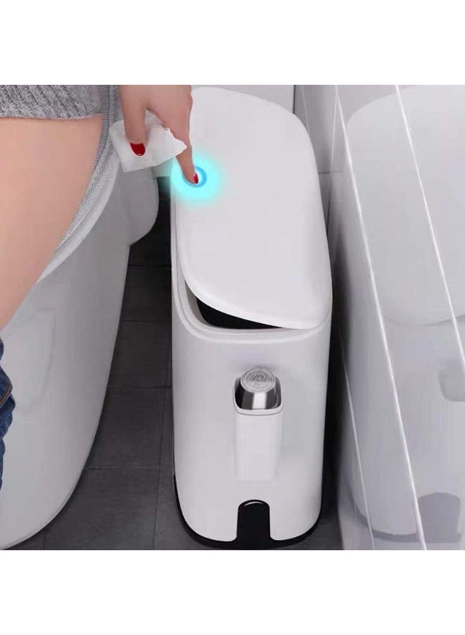 Nehguuy Ljt Garbage Can, New 11L Plastic Trash Can Bathroom Waste Bin Toilet Dustbin Trash Basket Garbage Bucket Garbage Bag Holder Storage Container (Color : Gray Cloud)  - Image 2