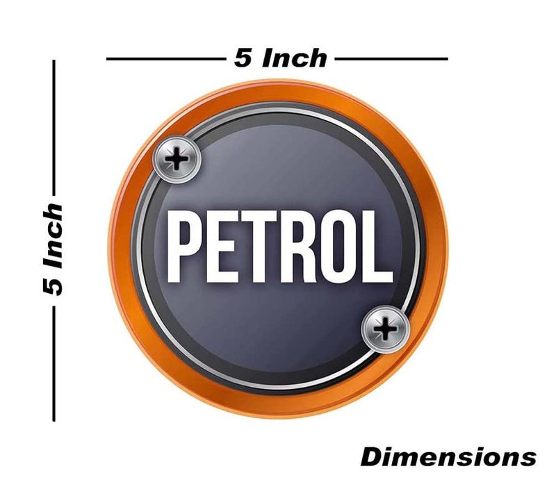 Auto E-Shopping Car Tank Petrol Sticker Sign Round Shape Vinyle Universal Size 5" x 5" - Image 3