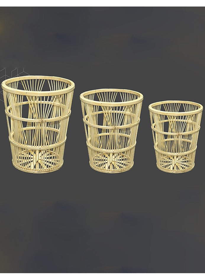 A set of wicker laundry baskets with an elegant and attractive design  - Image 1