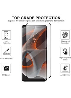 Generic Motorola Edge 50 Pro 5G Screen Protector, 9H Tempered Glass Screen Protector for Motorola Edge 50 Pro 5G, Premium 3D Curved Edge Guard Film，Case Friendly, Anti-Scratch Film (Edge Adhesive)  - Image 2