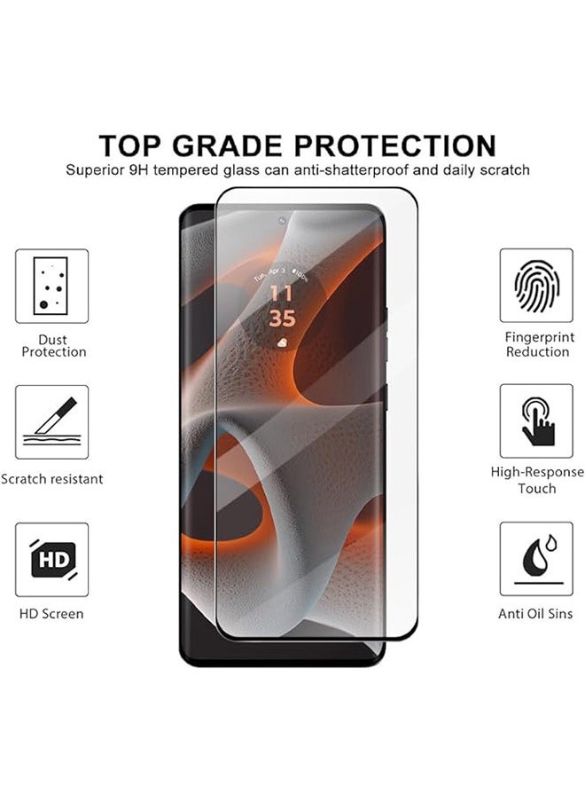 Generic - Motorola Edge 50 Pro 5G Screen Protector, 9H Tempered Glass Screen Protector for Motorola Edge 50 Pro 5G, Premium 3D Curved Edge Guard Film，Case Friendly, Anti-Scratch Film (Edge Adhesive) - Image 1