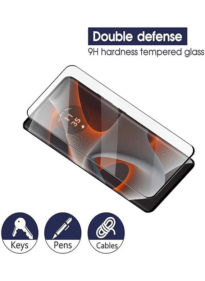 Generic - Motorola Edge 50 Pro 5G Screen Protector, 9H Tempered Glass Screen Protector for Motorola Edge 50 Pro 5G, Premium 3D Curved Edge Guard Film，Case Friendly, Anti-Scratch Film (Edge Adhesive) - Image 1
