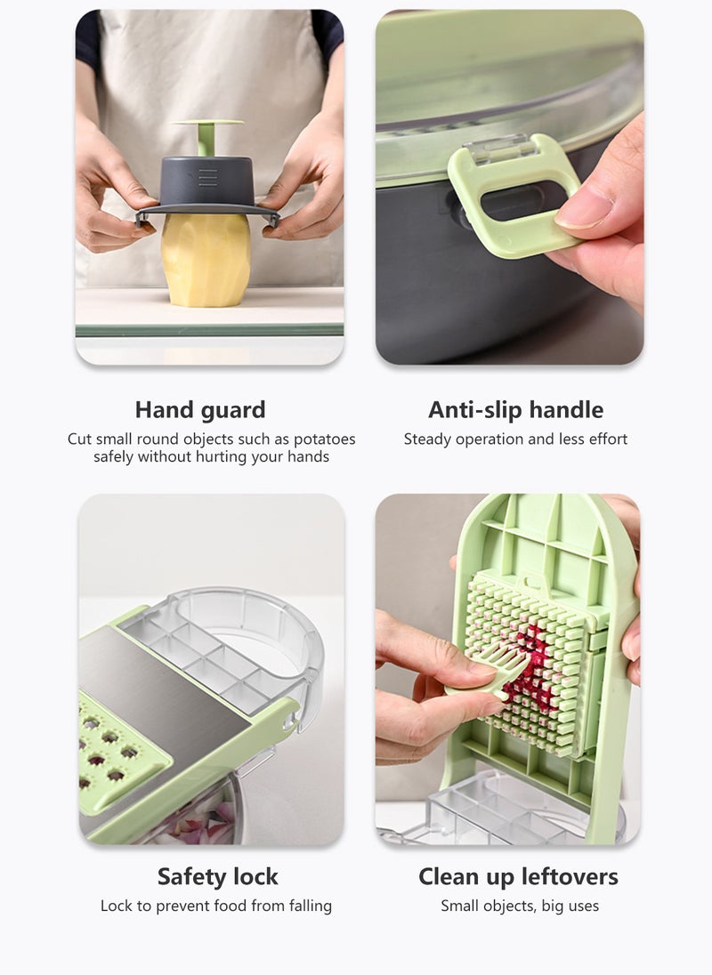 Kitchen Household Multi-Function Vegetable Cutter Grater, Dicing, Slicing, Vegetable Cutting Machine Set