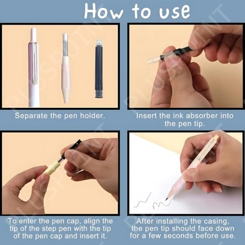 PLUSPOINT Fountain Pen For Students Iridium Tip Nib Refillable Click Fountain Pen Set(2Pcs)With 6 Ink Refills Light Weight Pen Kawaii Stationery Gift Perfect For Office And Kids School Use(Nebula)Blue - Image 4