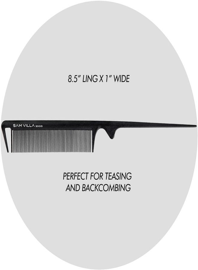 Sam Villa Signature Series Rat Tail Comb Cutting, Styling & Teasing Comb - Image 4