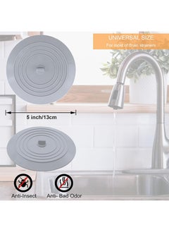 Generic 2 Pcs Silicone Shower Drain Stopper，Bathtub Drain Strainers, Anti Odor Mat Drain Cover, Hair Trap Hair Catcher, Anti Cockroach Deodorizing Tub Stopper Floor for Kitchen Bathroom and Laundry  - Image 3