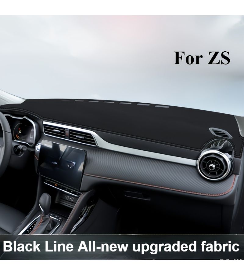 Black Double Line Dashboard Cover for MG ZS Right Hand Drive Car Interior Pad - Image 1
