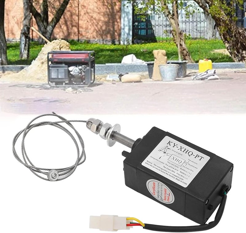 Stop Solenoid Valve, KY XHQ PT ABS Engine Shutdown Valve with 150N Pulling Force for Water Oil Air Gas Fuel (Power On NO 24V) - Image 3