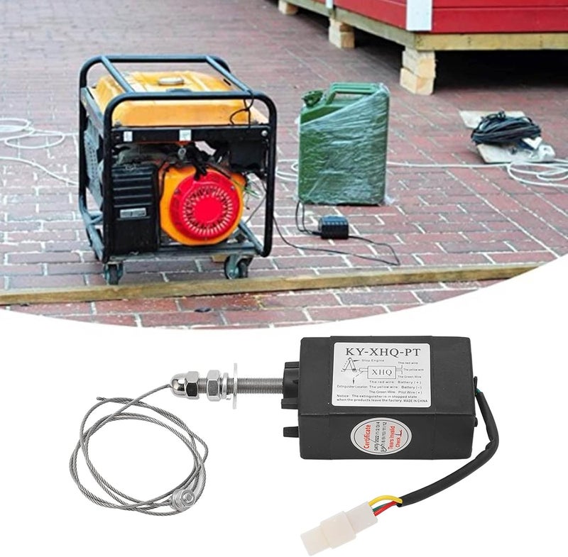 Stop Solenoid Valve, KY XHQ PT ABS Engine Shutdown Valve with 150N Pulling Force for Water Oil Air Gas Fuel (Power On NO 24V) - Image 2