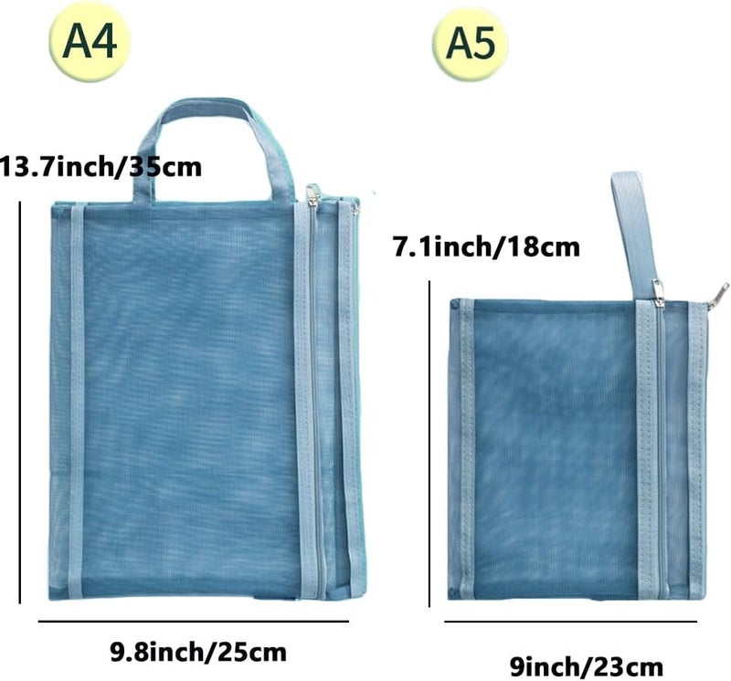 Primst Mesh Zippered Storage Bags Colored DoubleLayer Nylon Pouch Bags for Building Blocks Bead Tool Sewing Art Crafts Office Supplies School Organizing Storage 10A52layers  - Image 4