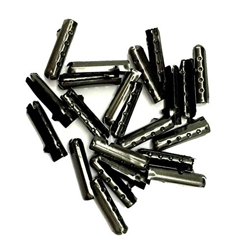 Goodlace 12/24/36/48 PCS Metal Aglets DIY Shoelaces Repair Shoe Lace Tips Replacement End (12PCS, Ebony) - Image 2