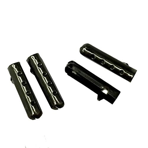 Goodlace 12/24/36/48 PCS Metal Aglets DIY Shoelaces Repair Shoe Lace Tips Replacement End (12PCS, Ebony) - Image 3