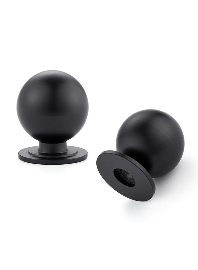 Ravinte Decor 12 Pack Black Cabinet Knobs, Round Dresser Knobs, Ball Kitchen Cabinet Hardware, 0.95" Diameter - Image 1