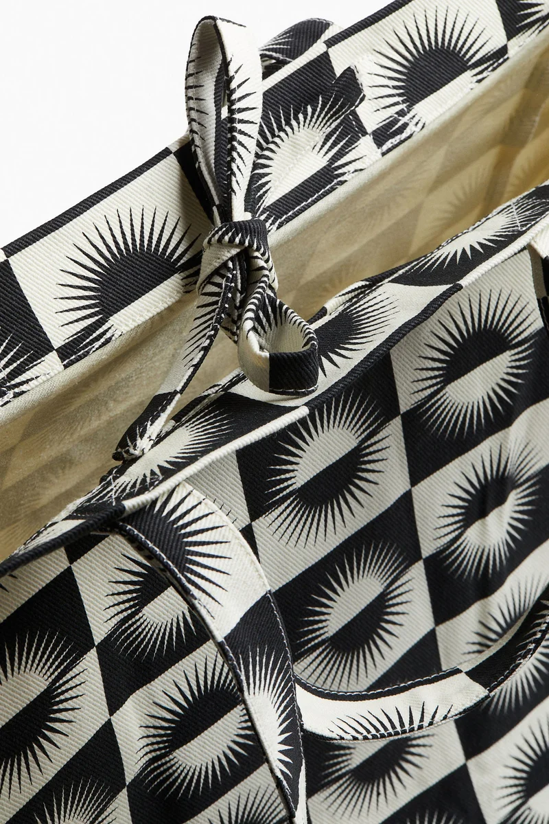 H&M Cotton canvas beach bag