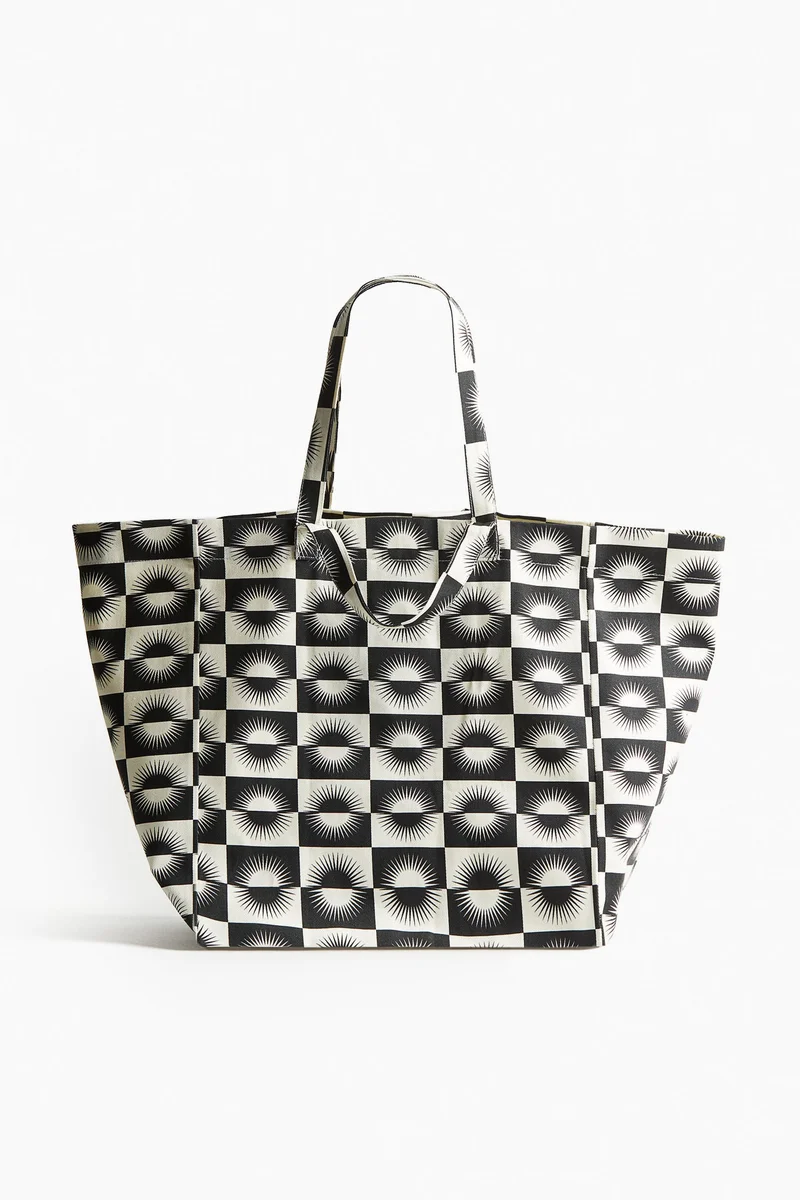 H&M Cotton canvas beach bag