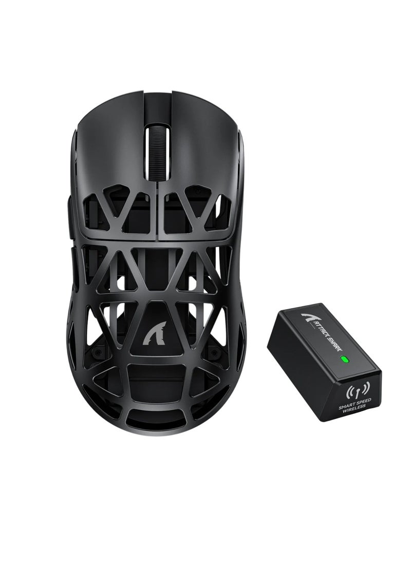 Attack Shark R2 Magnesium Alloy Wireless Mouse, 8k Fast And Accurate Gaming Mouse, Compact And Lightweight Bluetooth Mouse, Elegant Design Computer Mouse With Three Modes, (1pc, Black) - Image 1