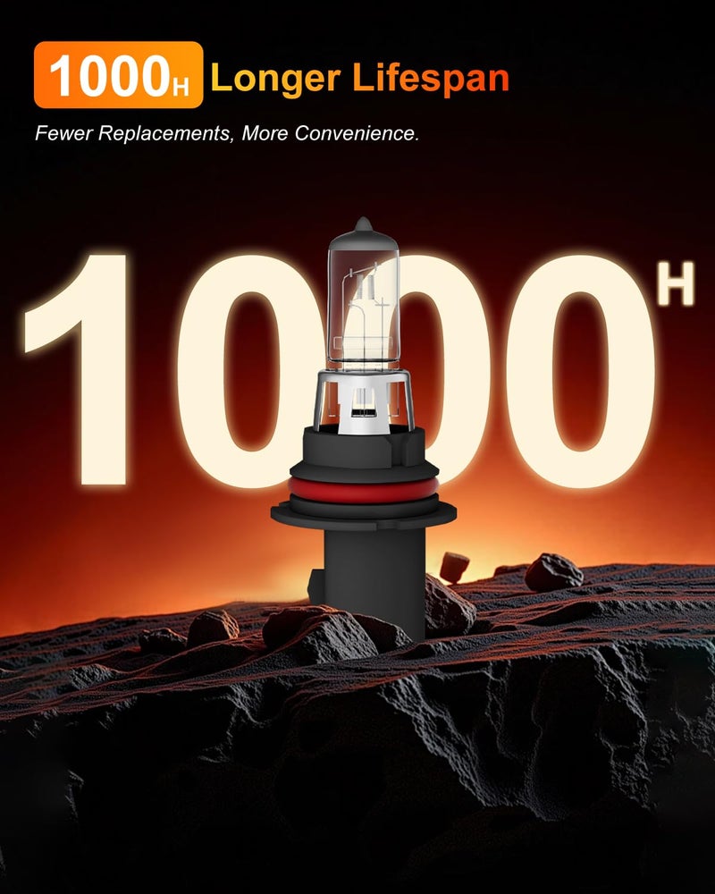 OKOENIEO 9007/HB5 Halogen Headlight Bulbs,12V 55W Standard Halogen,4000 Lumens,3800K,Headlight High and Low Beam,Automotive Headlight Bulbs,Head Light Bulbs for Car,Pack of 2 - Image 4