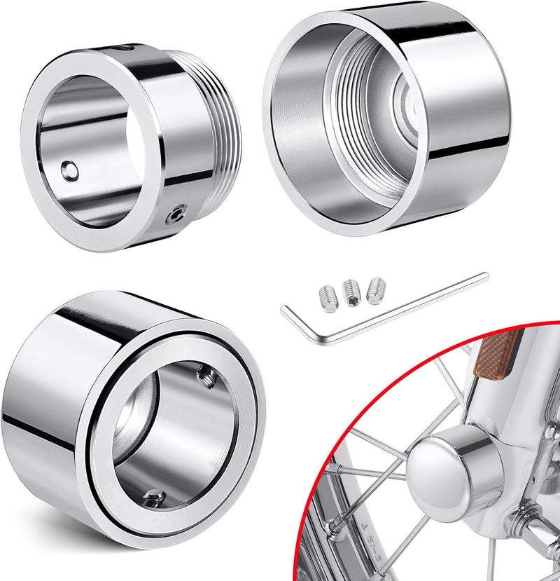 Benlari CNC Chrome Front Axle Nut Cover - Image 1