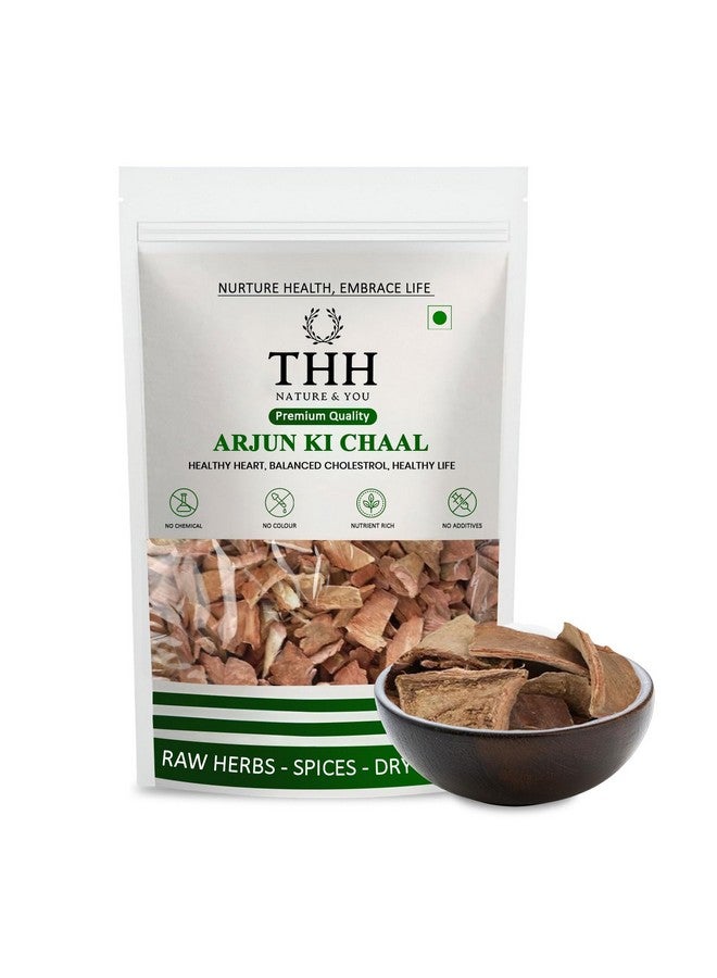 THH Organic Arjun ki Chaal - 400 Gm Dried- Arjuna Tree Bark - Raw | Lowers Bad Cholesterol - Image 1