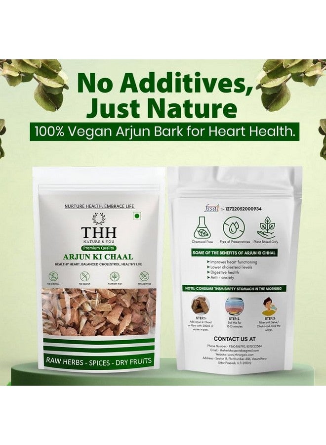 THH Organic Arjun ki Chaal - 400 Gm Dried- Arjuna Tree Bark - Raw | Lowers Bad Cholesterol - Image 5