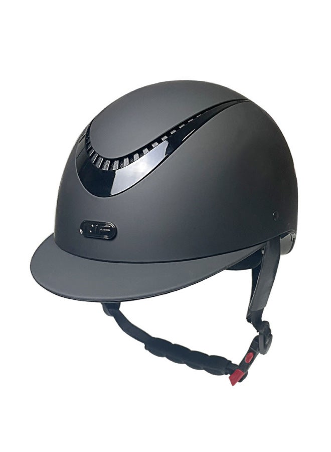 Matte Black Standard Brim Rif Equestrian Helmet Kidsren's Equestrian Equipment Women's Equestrian Clothing Horseback Riding Helmet Sports Cycling Helmet Breathable And Simple