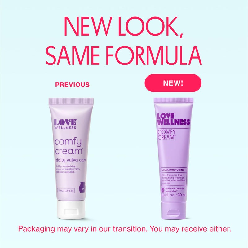 Love Wellness Comfy Cream | Vulva & Vaginal Moisturizer Cream | Daily Care for Dry & Sensitive Vulva | Non-Irritating & Fragrance-Free | Nourishing Vulva Balm for Vaginal Health Support | 1.01 oz. - Image 2