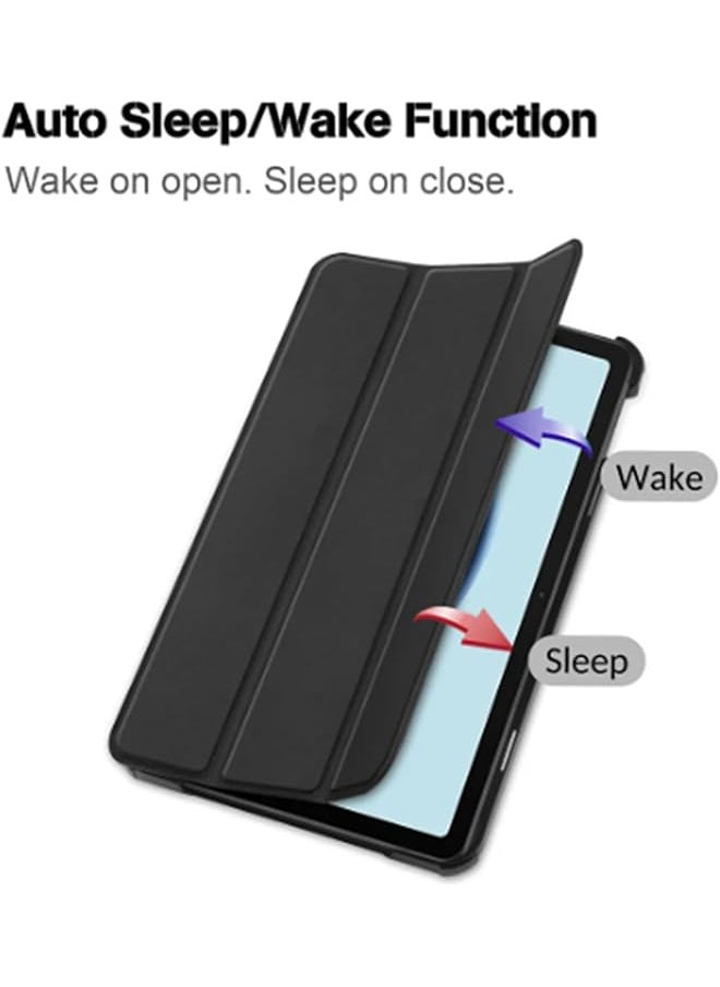 erorex - Scaua Case Compatible With Honor Pad X9 Case Honor Pad X8 Pro Case Anti Fall Stand Function Ultra Thin Pu Leather Auto Wake Sleep Tablet Case With Three Folding Holder Black - Image 1
