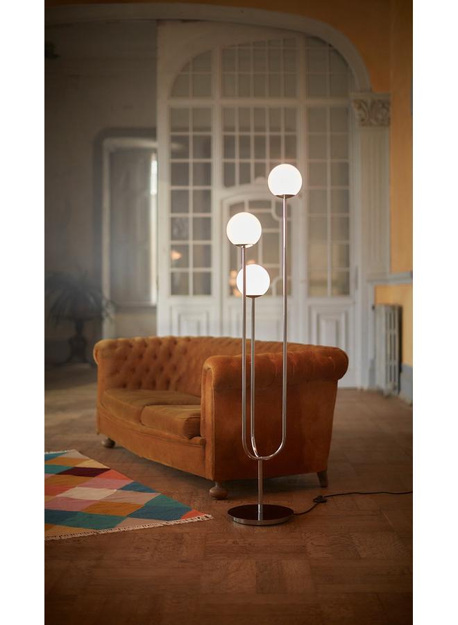 Zaboon Floor lamp, chrome-plated/opal white glass - Image 5