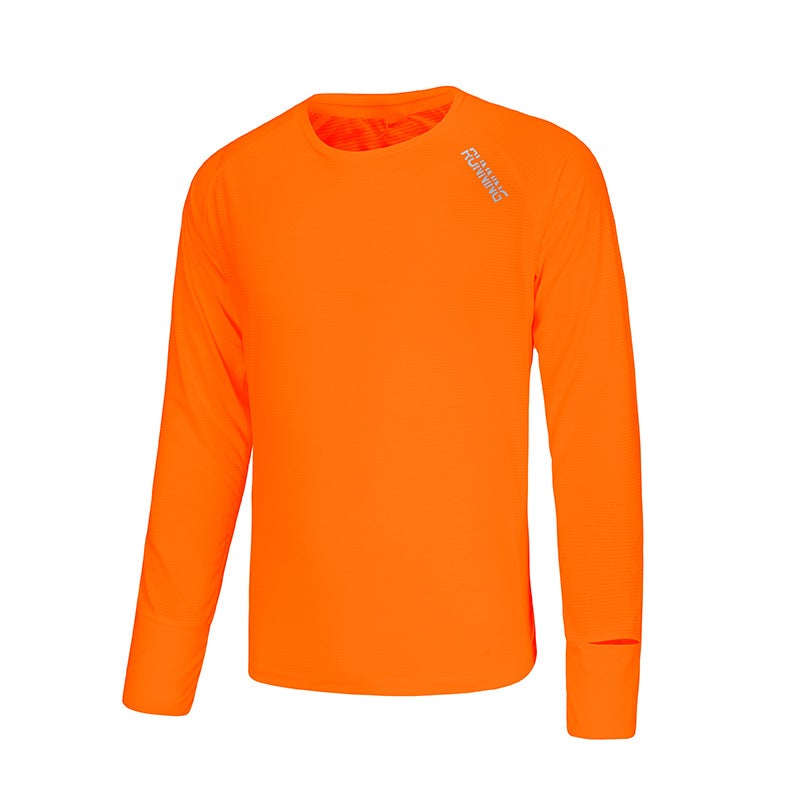 Generic Summer Thin Long-Sleeve Quick-Dry Sports T-Shirt Orange