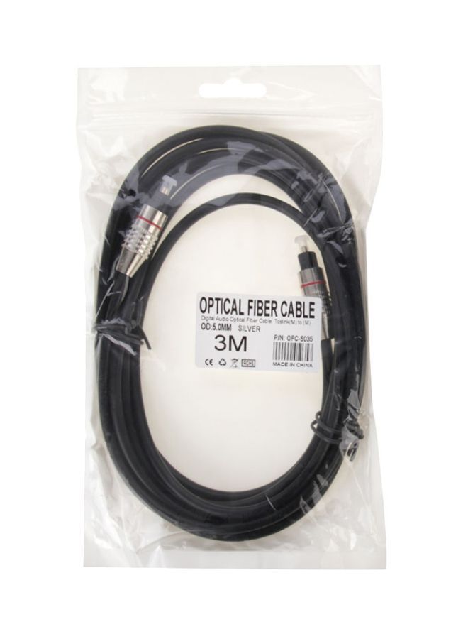 نيبمينينت كابل صوت رقمي من الألياف الضوئية أسود/فضي - Image 2