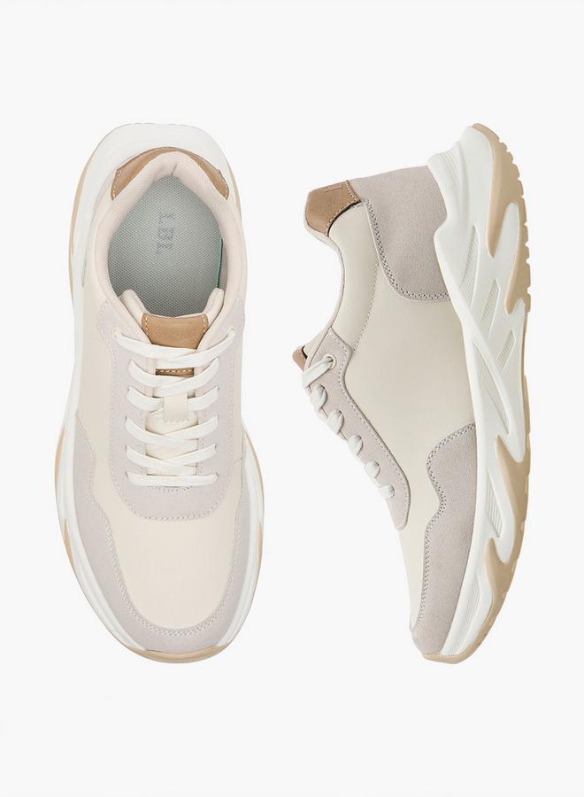 LBL by Shoexpress Men's Panelled Ankle Sneakers with Lace-Up Closure - Image 2