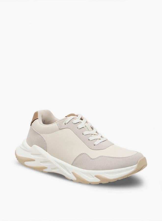 LBL by Shoexpress Men's Panelled Ankle Sneakers with Lace-Up Closure - Image 1