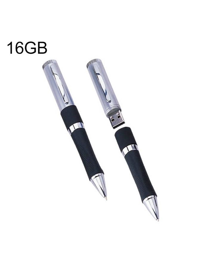 BURAQ 2 in 1 Pen Style USB Flash Disk, Black (16GB)(Black)  - Image 1