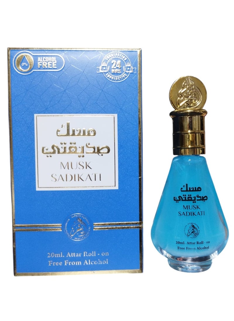 Al Fakhr Perfumes Musk Sadikati Concentrated Attar Roll On Free From Alcohol - 20 ML 