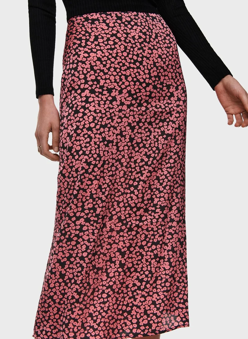 ONLY Printed Midi Skirt