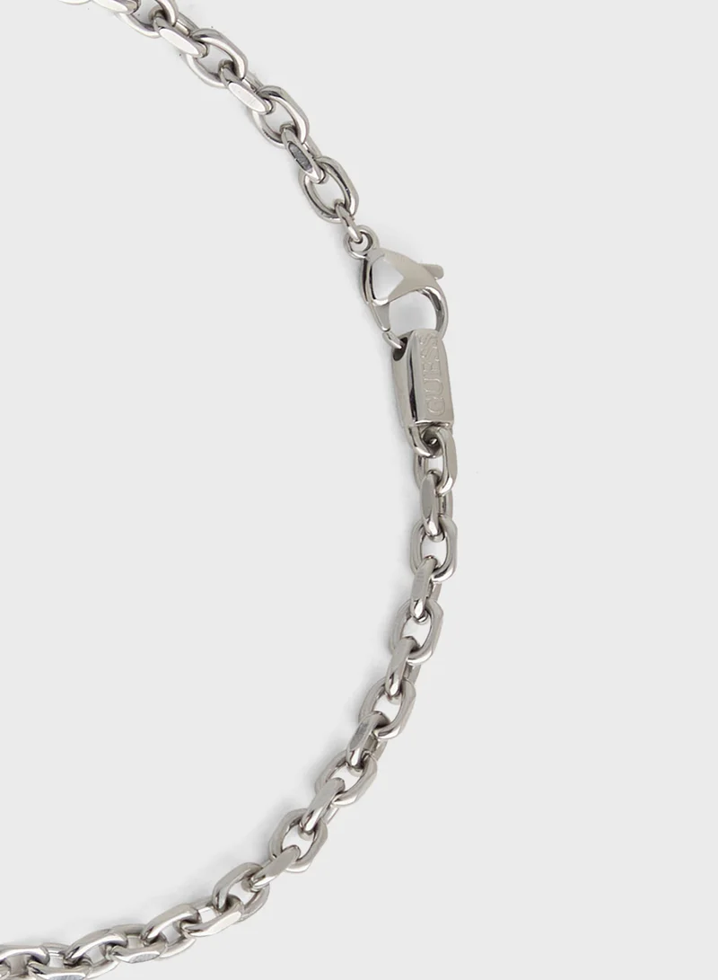 GUESS Juxn03001Jwstt/U Logo Plate Necklace