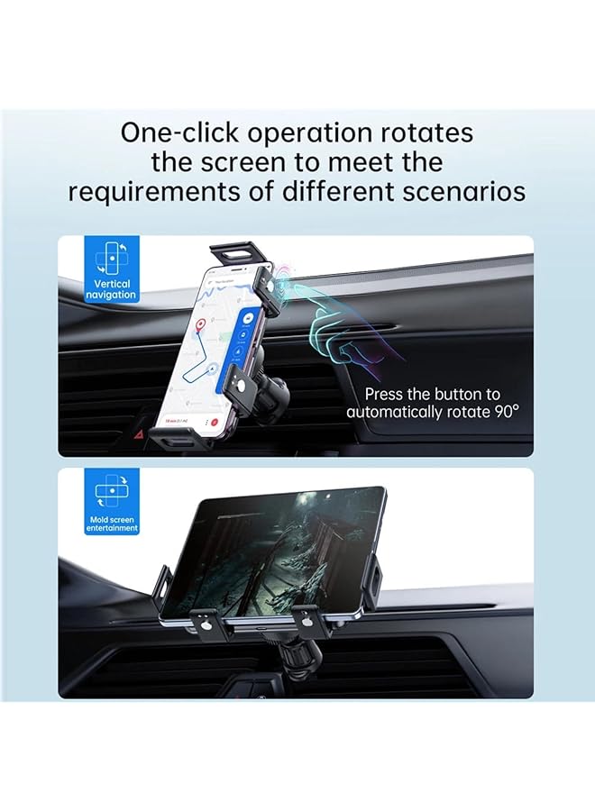 KASTWAVE Wireless Car Charger Mount, Rotatable [Dual Coils] Fast Charging Phone Holder, For Samsung Galaxy Z Fold 5/4/3/2, Air Vent And Dashboard Cell Phone Mount For Galaxy Z Fold/Apple Accessories - Image 4