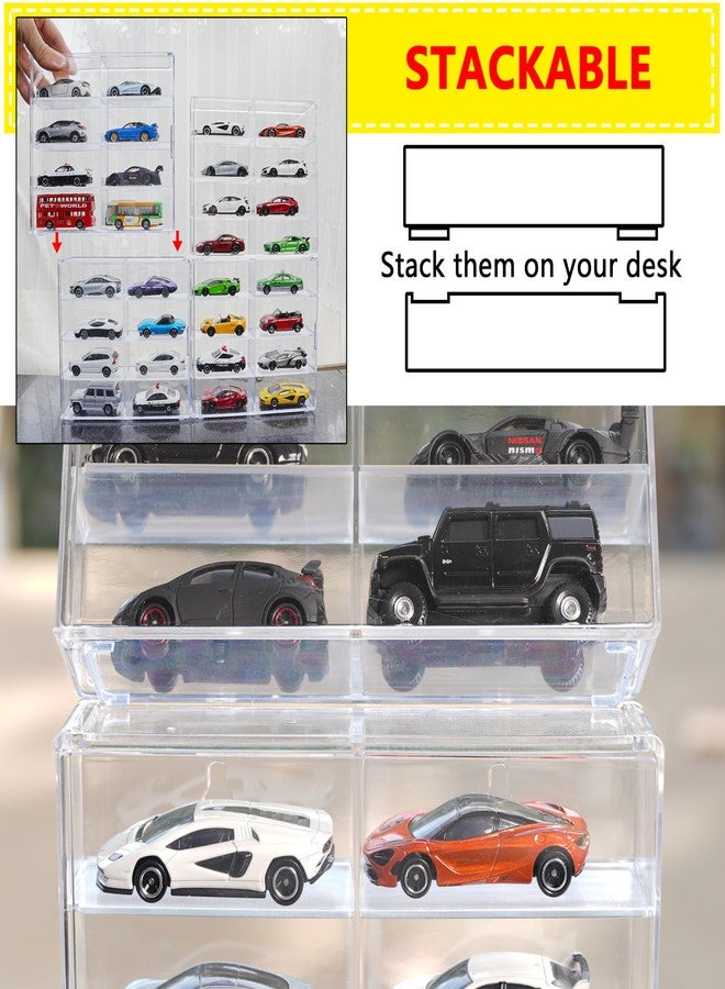 KASTUN Display Case for 32 Hot Wheels,Matchbox Cars,Display Case Wall Mount,Transparent Storage Case for 1/64 Diecast Cars,Wall Hanging,Stackable,Clear,Dustproof - Image 3
