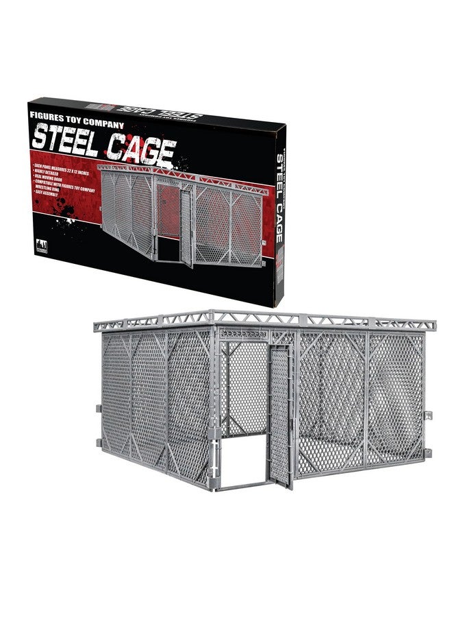 Figures Toy Company Steel Cage Playset for Figures Toy Company Wrestling Rings  - Image 2