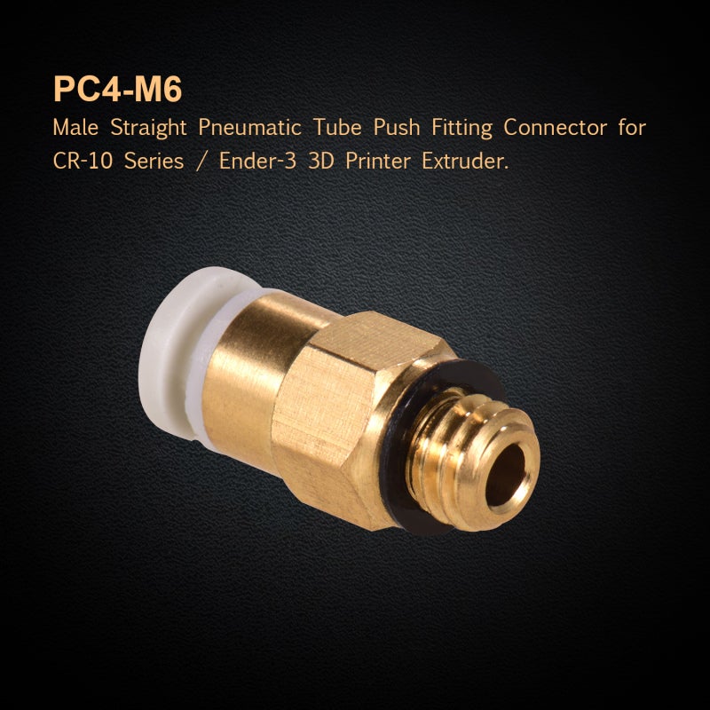 مُوَصِّل هوائي مستقيم ذكر PC4-M6 متوافق مع راصفة الطارد للطابعة ثلاثية الأبعاد CR-10 Ender 3 - Image 4