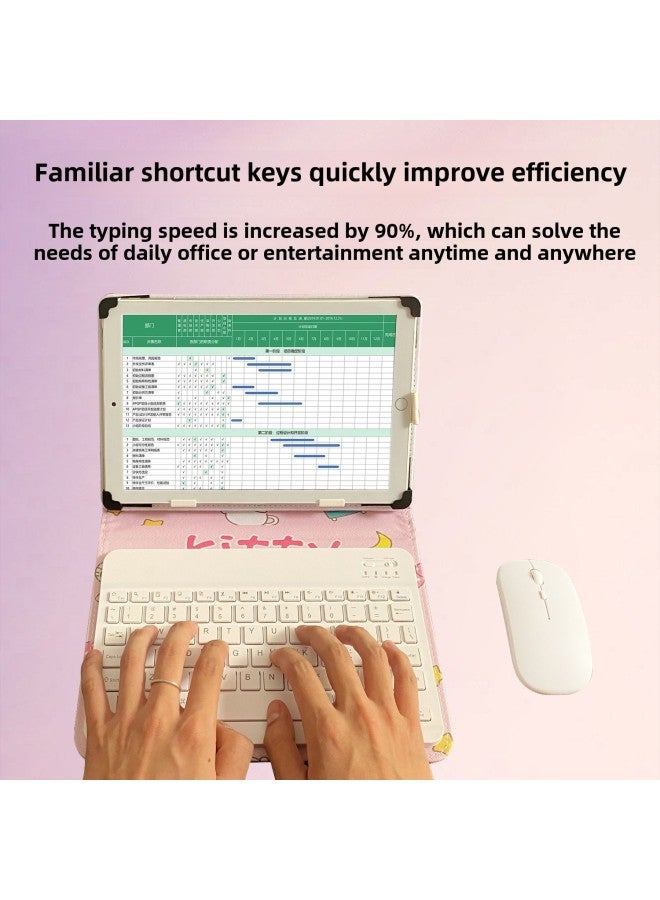 Wireless Bluetooth Keyboard And Mouse Suit For Apple Huawei Tablet PC Protective Cover 8-10.5 Inches Universal-Color:【kitty Cat】single Protective Case-Product Type:Suitable For 【size 25*16*1cm】 And Can Be Used On Mobile Phones And Tablets Within # No Camera Hole - Image 4