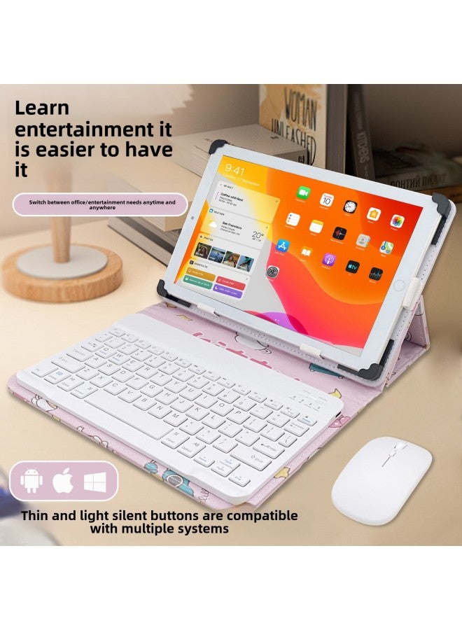 Wireless Bluetooth Keyboard And Mouse Suit For Apple Huawei Tablet PC Protective Cover 8-10.5 Inches Universal-Color:【kitty Cat】single Protective Case-Product Type:Suitable For 【size 25*16*1cm】 And Can Be Used On Mobile Phones And Tablets Within # No Camera Hole - Image 2