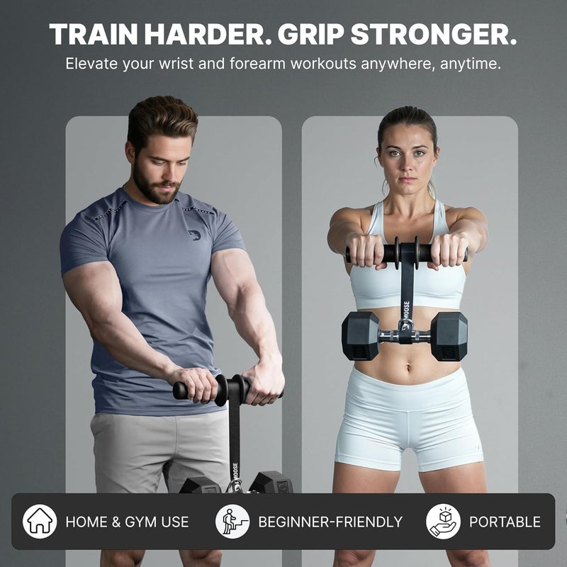 DMoose Fitness Forearm Exerciser & Wrist Roller - Grip Strength Trainer for Rehabilitation - Image 3